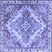 Square Persian Blue Traditional Rug, tr3884blu