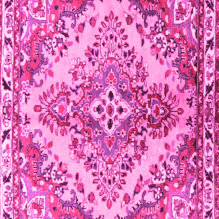 Machine Washable Persian Pink Traditional Rug, wshtr3884pnk