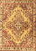 Machine Washable Persian Brown Traditional Rug, wshtr3884brn