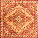 Serging Thickness of Persian Orange Traditional Rug, tr3884org