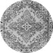 Square Persian Gray Traditional Rug, tr3884gry