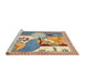 Sideview of Machine Washable Traditional Gold Brown Rug, wshtr3885