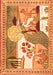 Animal Orange Traditional Rug, tr3885org