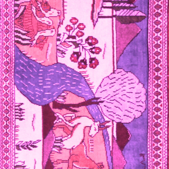 Animal Pink Traditional Rug, tr3885pnk