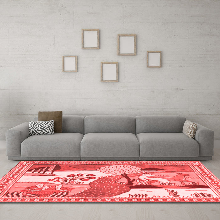 Traditional Red Washable Rugs