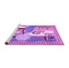 Sideview of Machine Washable Animal Purple Traditional Area Rugs, wshtr3885pur