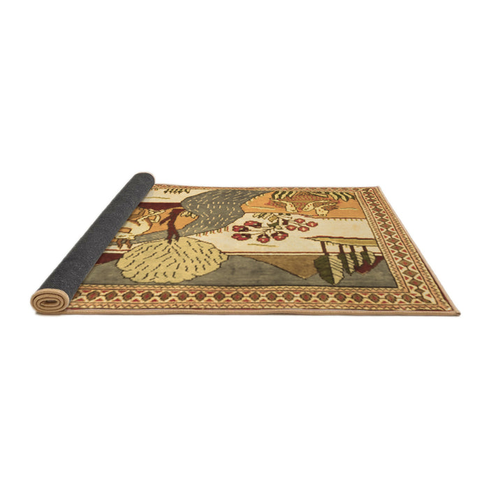 Sideview of Animal Brown Traditional Rug, tr3885brn