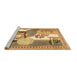 Sideview of Machine Washable Animal Brown Traditional Rug, wshtr3885brn