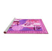 Sideview of Machine Washable Animal Pink Traditional Rug, wshtr3885pnk