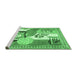 Sideview of Machine Washable Animal Emerald Green Traditional Area Rugs, wshtr3885emgrn