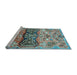 Sideview of Machine Washable Animal Light Blue Traditional Rug, wshtr3886lblu