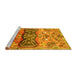 Sideview of Machine Washable Animal Yellow Traditional Rug, wshtr3886yw