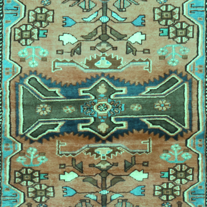 Machine Washable Animal Turquoise Traditional Area Rugs, wshtr3886turq