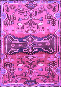 Animal Purple Traditional Rug, tr3886pur