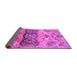 Sideview of Animal Purple Traditional Rug, tr3886pur