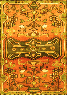 Animal Yellow Traditional Rug, tr3886yw