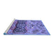 Sideview of Machine Washable Animal Blue Traditional Rug, wshtr3886blu