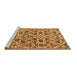 Sideview of Machine Washable Persian Brown Traditional Rug, wshtr3887brn