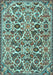 Machine Washable Persian Light Blue Traditional Rug, wshtr3887lblu