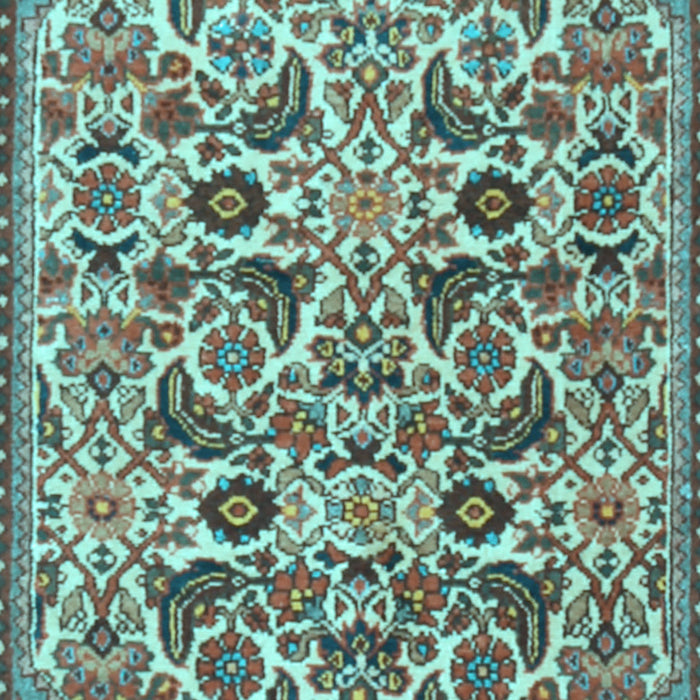 Machine Washable Persian Light Blue Traditional Rug, wshtr3887lblu