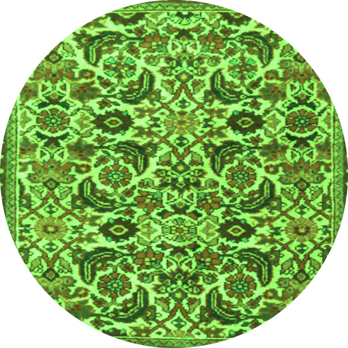 Machine Washable Persian Green Traditional Area Rugs, wshtr3887grn