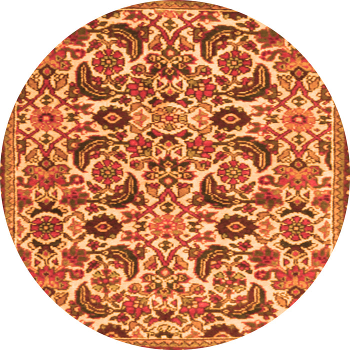 Square Persian Orange Traditional Rug, tr3887org