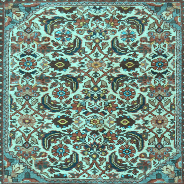 Square Persian Light Blue Traditional Rug, tr3887lblu