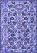 Machine Washable Persian Blue Traditional Rug, wshtr3887blu