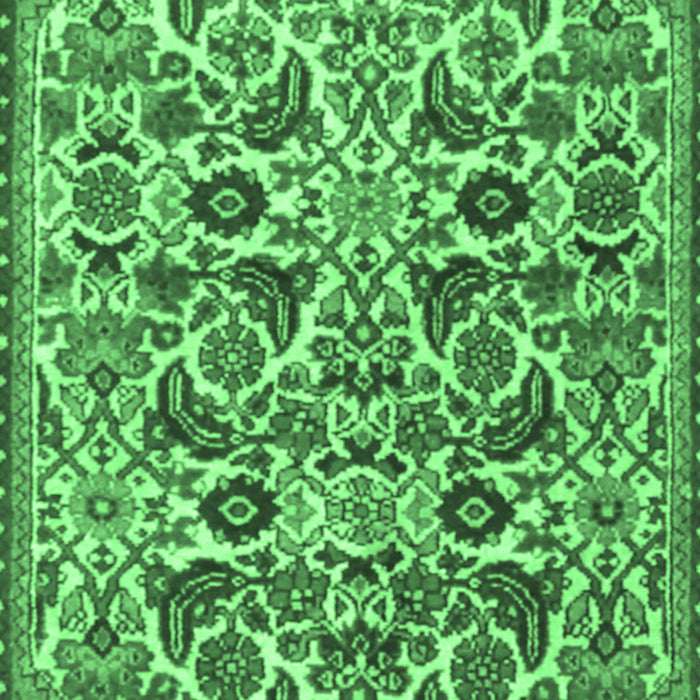 Machine Washable Persian Emerald Green Traditional Area Rugs, wshtr3887emgrn