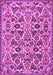 Machine Washable Persian Purple Traditional Area Rugs, wshtr3887pur