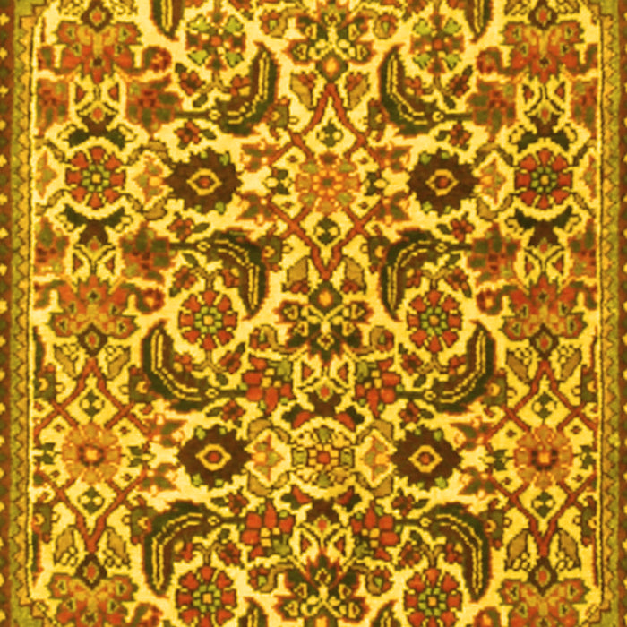 Machine Washable Persian Yellow Traditional Rug, wshtr3887yw