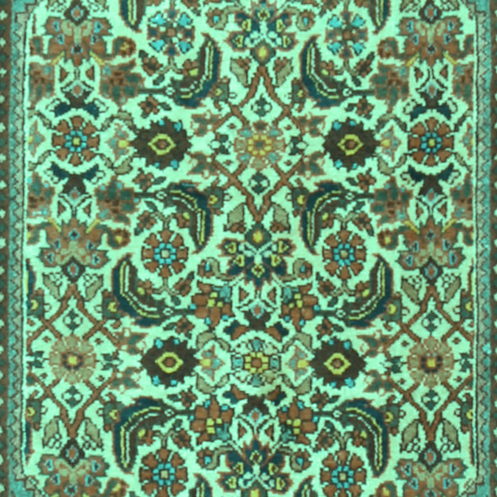 Machine Washable Persian Turquoise Traditional Area Rugs, wshtr3887turq