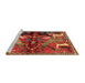 Sideview of Machine Washable Traditional Bronze Brown Rug, wshtr3888