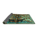 Sideview of Animal Turquoise Traditional Rug, tr3888turq