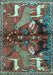 Animal Light Blue Traditional Rug, tr3888lblu