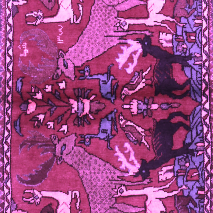 Animal Purple Traditional Rug, tr3888pur
