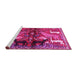 Sideview of Machine Washable Animal Pink Traditional Rug, wshtr3888pnk