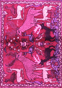 Animal Pink Traditional Rug, tr3888pnk