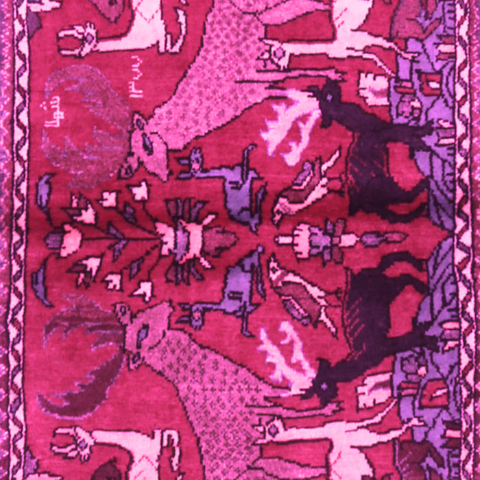Animal Pink Traditional Rug, tr3888pnk