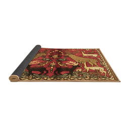 Sideview of Animal Brown Traditional Rug, tr3888brn