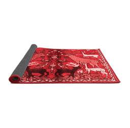 Animal Red Traditional Area Rugs