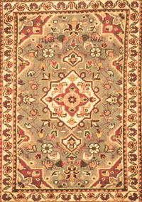 Medallion Brown Traditional Rug, tr3889brn