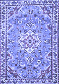 Medallion Blue Traditional Rug, tr3889blu