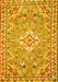 Machine Washable Medallion Yellow Traditional Rug, wshtr3889yw