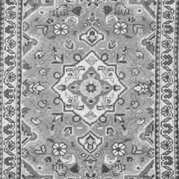 Serging Thickness of Machine Washable Medallion Gray Traditional Rug, wshtr3889gry