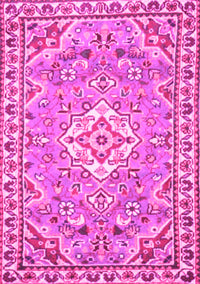 Medallion Pink Traditional Rug, tr3889pnk