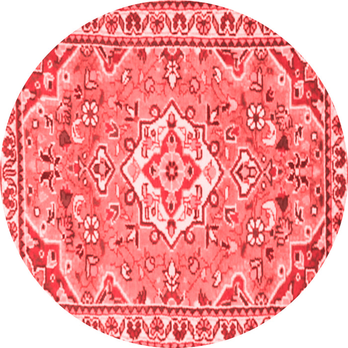 Medallion Red Traditional Rug, tr3889red