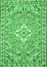 Machine Washable Medallion Emerald Green Traditional Area Rugs, wshtr3889emgrn