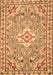 Machine Washable Medallion Brown Traditional Rug, wshtr3889brn