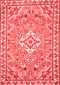 Medallion Red Traditional Rug, tr3889red